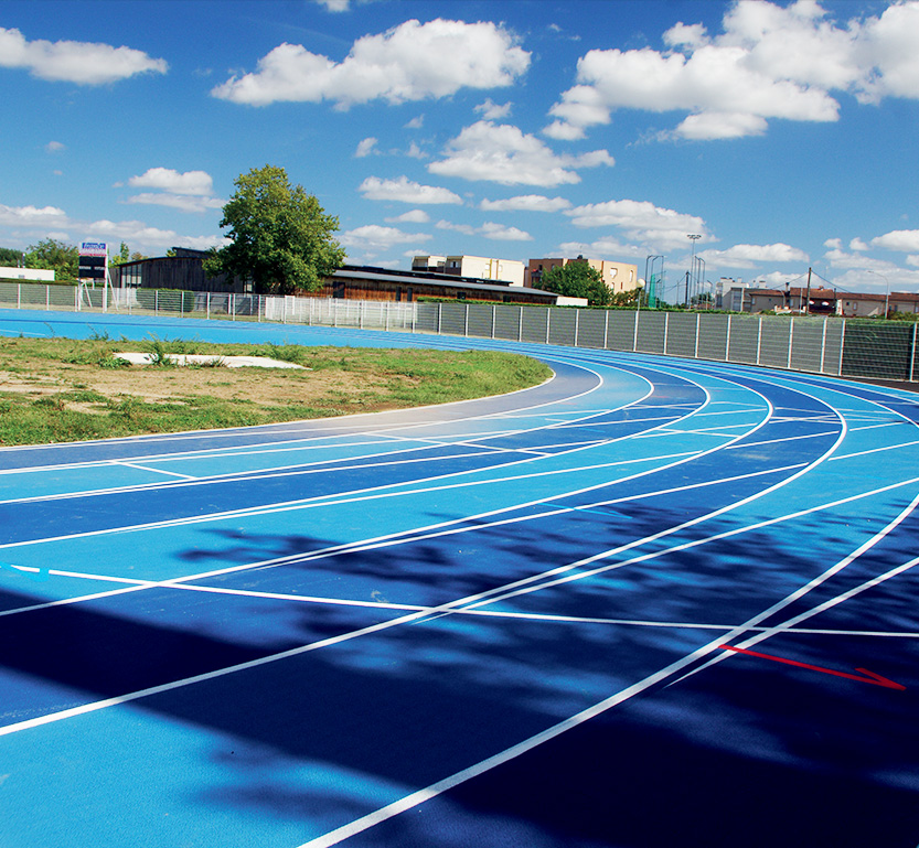 La nouvelle piste d'athlétisme